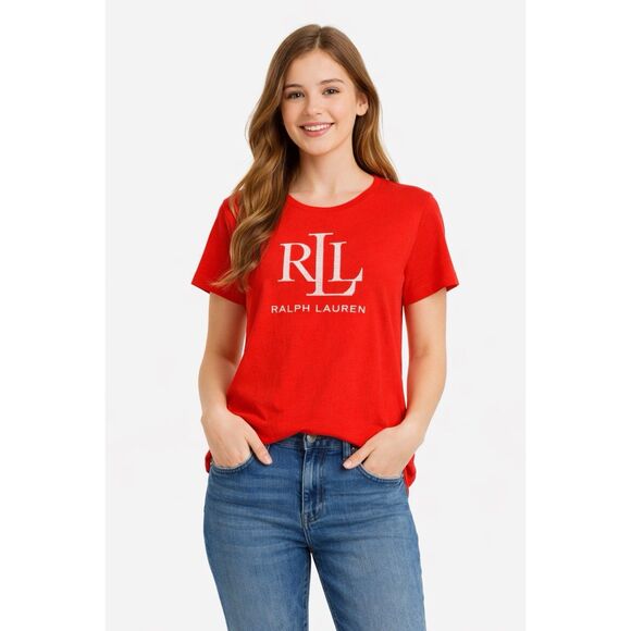 Lauren Ralph Lauren Tops - Lauren Ralph Lauren Red Logo T-Shirt Size 2X Short Sleeve Cotton Modal Tee